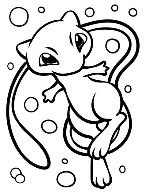 Pokemon Mew coloring page 